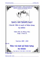 Chủ đề: Nước và một số hiện tượng tự nhiên