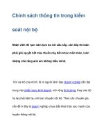 Chính sách thông tin trong kiểm soát nội bộ ppsx