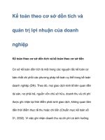 Kế toán theo cơ sở dồn tích và quản trị lợi nhuận pdf