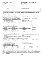 Lý 7 + Đáp án Kì 2 ( 09-10)