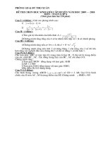 đề thi HSG lớp 8 huyện Thọ Xuân 2009-2010