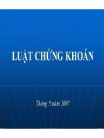 Bài giảng Luật chứng khoán (11 chương)