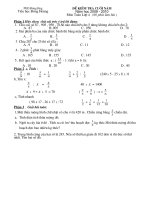 Đề KT Toán HKII- Lớp 4