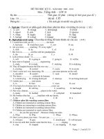 de thi hoc ki II. lop 10