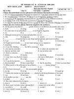 ĐỀ THI HỌC KỲ II lop 11 NĂM HỌC 2010