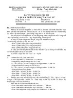 ĐÁP ÁN NGÂN HÀNG CÂU HỎI LẬP VÀ PHÂN TÍCH DỰ ÁN ĐẦU TƯ ppsx