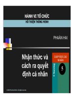 Nhận thức và cách ra quyết định cá nhâ