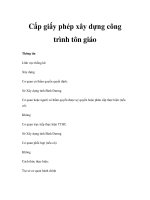 Cấp giấy phép xây dựng công trình tôn giáo doc