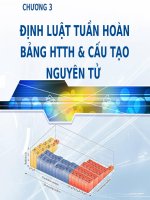 CHƯƠNG 3 - ĐỊNH LUẬT TUẦN HOÀN BẢNG HTTH & CẤU TẠO NGUYÊN TỬ ppsx