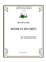 Bài cuối kỳ môn: HÀNH VI TỔ CHỨC pps