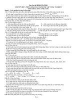 PHÂN LOẠI CÁC DẠNG BÀI TẬP  TRẮC NGHIỆM CHUONG 5(TU SOAN)