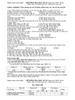 De thi hoc ky II Mon Dia 9