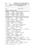 De thi Hk II Lop 8 & Keys -0910