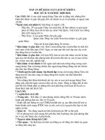 Đáp án đề khảo sát HK2 Sử 9