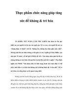 Thực phẩm chức năng giúp tăng sức đề kháng & trẻ hóa pptx