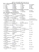 ĐỀ THAM KHẢO THEO CHƯƠNG TRÌNH SGK LỚP 9 - UNIT 10