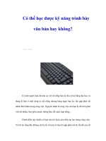 Có thể học được kỹ năng trình bày văn bản hay không? ppt