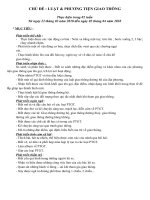 MỘT SỐ PHƯƠNG TIỆN GIAO THÔNG