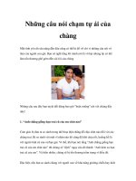 Những câu nói chạm tự ái của chàng docx