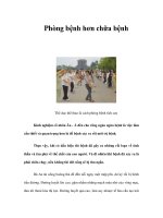 Phòng bệnh hơn chữa bệnh pps
