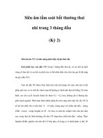 Siêu âm tầm soát bất thường thai nhi trong 3 tháng đầu (Kỳ 2) doc