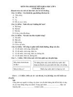 ĐỀ KIỂM TRA ĐỊNH KÌ MÔN KHOA HỌC LỚP 4