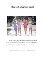 Học cách sống khỏe mạnh docx