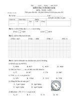 Đề Toán lớp 3(cuối năm)