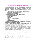 Principles for teaching listening