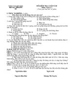 Kiểm tra Lý 7 - Cuối học kì 2