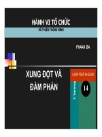 Xung đột và đàm phán thuộc bài giảng Hành vi tổ chức