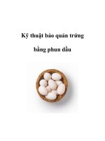 Quy trình bảo quản trứng bằng phun dầu pps