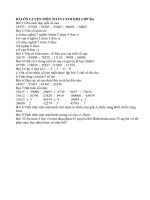 BÀI ÔN LUYỆN MÔN TOÁN CUỐI KH2-LỚP BA