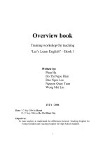 Tài liệu bồi dưỡng Let''''s learn English-Book 1