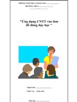 Ứng dụng CNTT vào làm đồ dùng dạy học