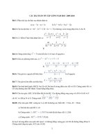 Câc bài toán ôn tập lớp 8 năm học 2009-2010