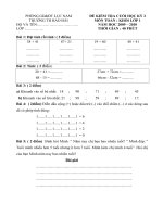 De kiem tra cuoi HK II Toan lop 1 2009-2010 (01.05.2010)