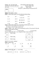 Đề thi học sinh giỏi Toán lớp 1