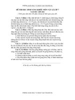 Đề thi HSNK lý 7 phòng GD Thanh Ba 2010