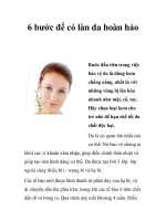 6 bước để có làn da hoàn hảo pps