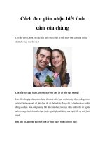 Cách đơn giản nhận biết tình cảm của chàng docx