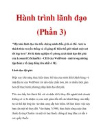 Hành trình lãnh đạo (Phần 3) pot