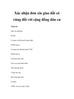 Xác nhận đơn xin giao đất có rừng đối với cộng đồng dân cư pps