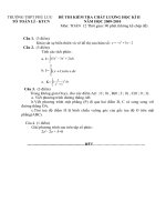 Đề - Đáp án thi học kì II Toán 12 năm 2010