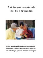 5 bài học quan trọng của cuộc đời - Bài 2: Sự giúp đỡ potx