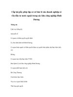 Cấp lại giấy phép lập cơ sở bán lẻ của doanh nghiệp có vốn đầu tư nước ngoài trong các khu công nghiệp Bình Dương potx