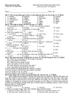 ĐỀ THAM KHẢO HỌC KÌ 2 - LẦN 4- LỚP 6 - 2009 - 2010