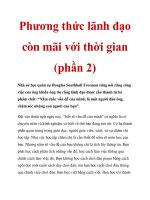 Phương thức lãnh đạo còn mãi với thời gian (phần 2) potx