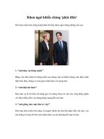 Khen ngợi khiến chàng ''''phát điên'''' docx