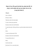 Đăng ký thay đổi người đại diện theo pháp luật đối với công ty trách nhiệm hữu hạn hai thành viên trở lên (trong khu Kinh tế) pot